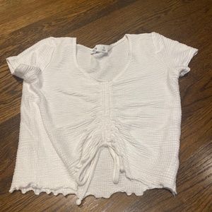 White Hollister Short sleeve blouse/crop top